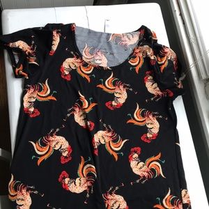 Rooster black medium classic tee
